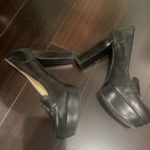 Gently Loved Marc Fisher Stacked Heel Loafers
